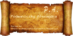 Podmaniczky Alexandra névjegykártya