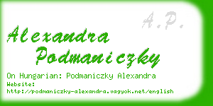alexandra podmaniczky business card